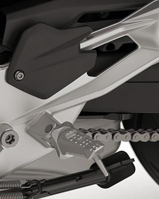 The footrests of the F 900 R from BMW Motorrad
