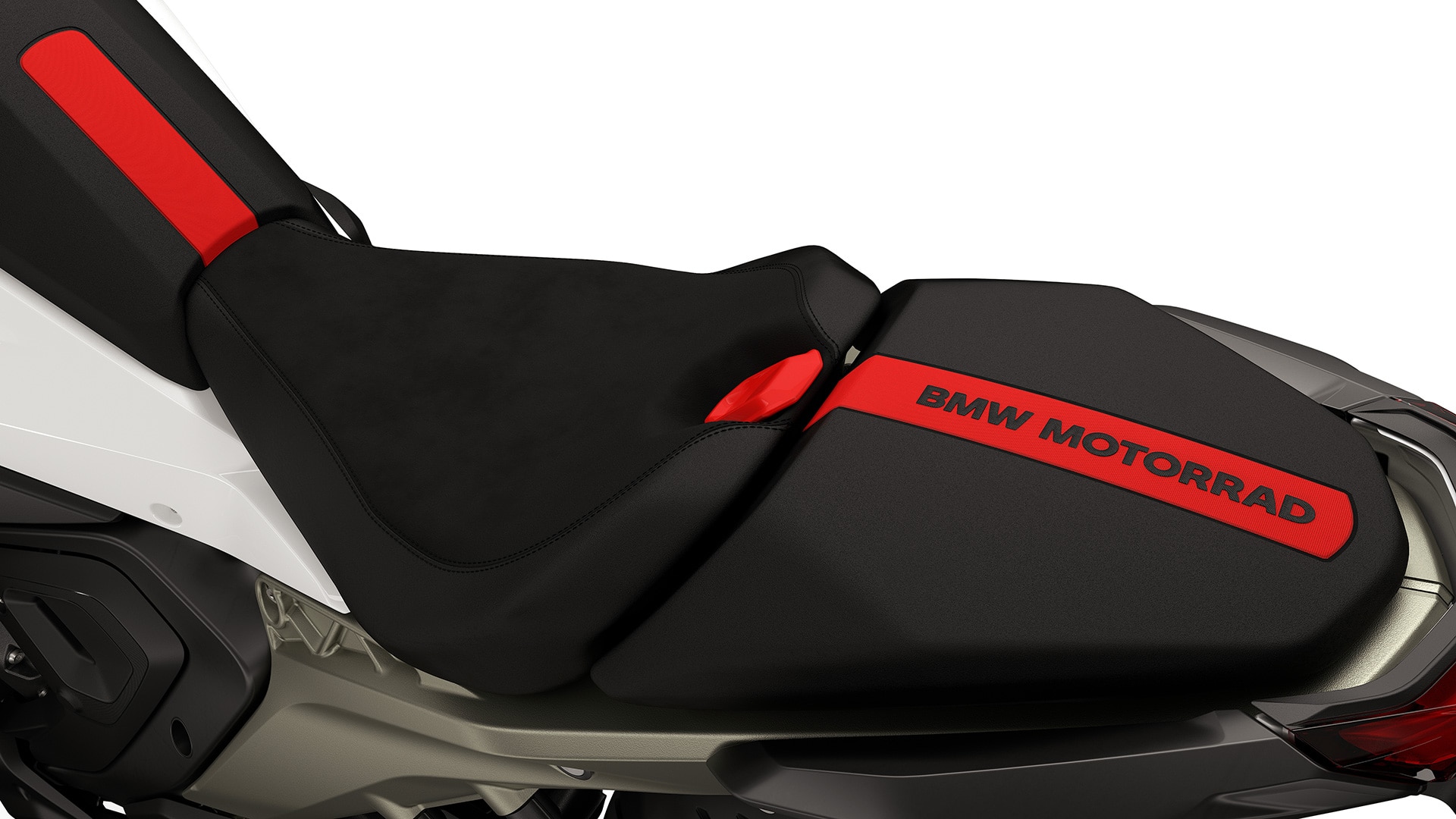 The painted seat insert of the R 1300 RS from BMW Motorrad